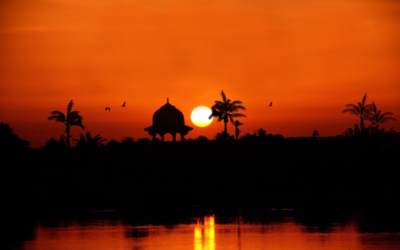 1080P, landscape, nile, sunset, egypt