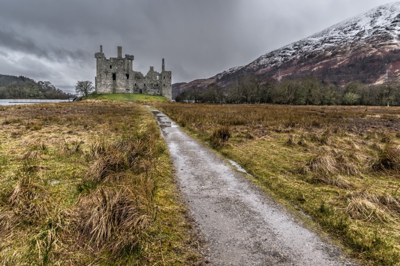 Lochawe, kilchurn, photography, nature, fe, castle, awe, day, history, toward, Kilchurn castle, leading  lines, historic, travel, United Kingdom, dark lake