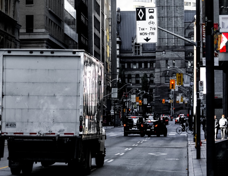streetphotography, architecture, urban, transportation, calle, incidental people, toward, exploretoronto, mode of transportation, delivery, communication