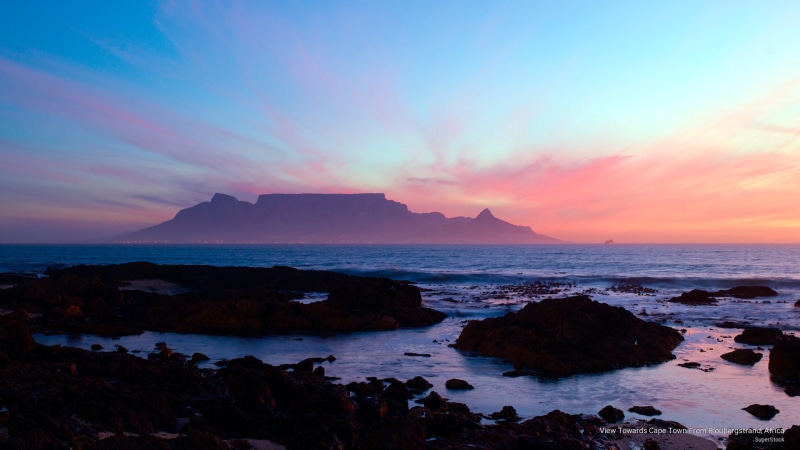 bloubergstrand, town, Africa, towards, cape, view, 2K