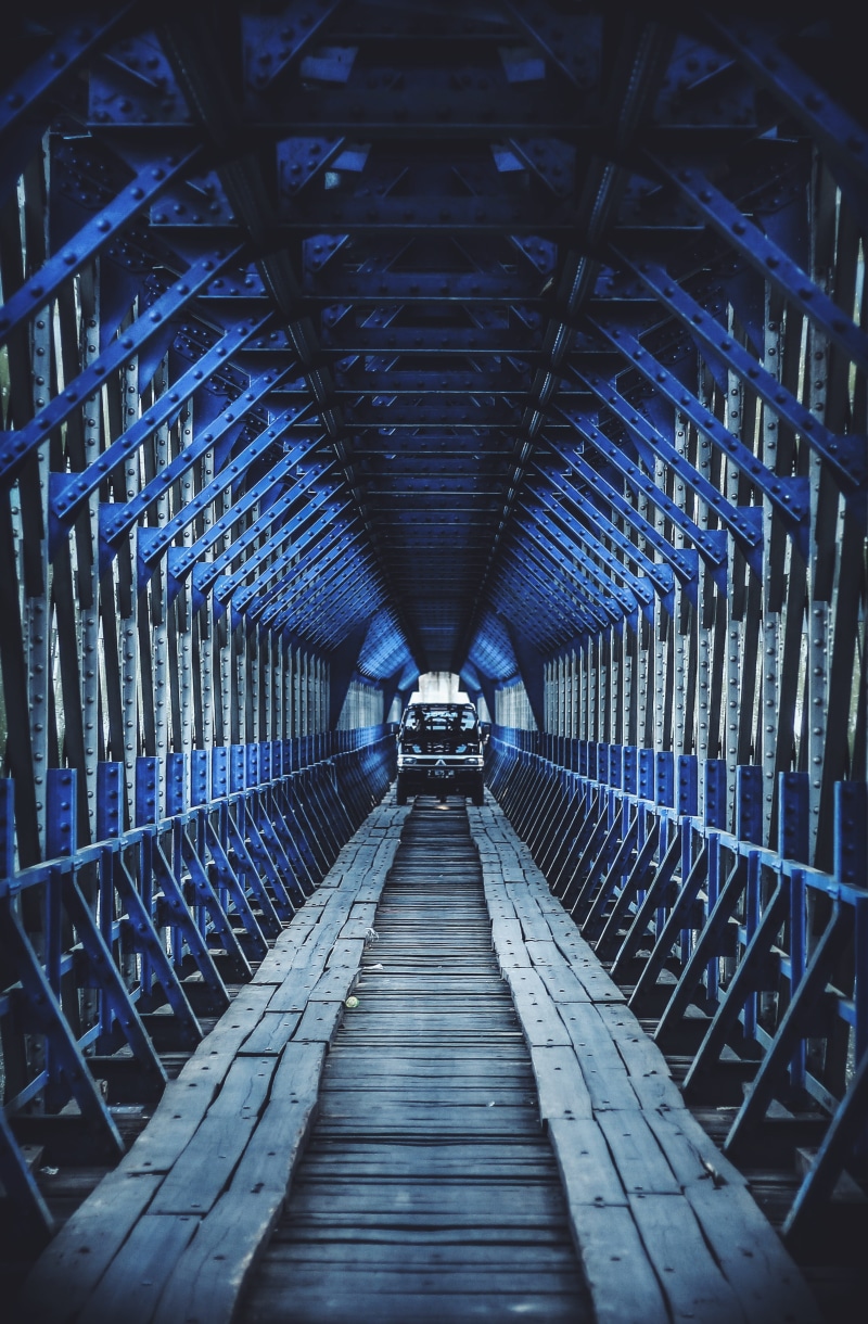 underground, car, metal, van, wooden, abstract, symmetric, airplane Hangar, spooky, covered bridge, industry, built Structure, symmetrical, no People, bridge