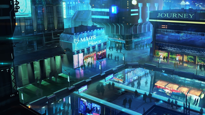 night, incidental people, technology, place, modern, communication, building exterior, shopping, glass - material, multi colored, architecture, nightlife