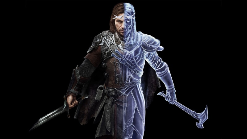 Talion (Middle-earth), studio shot, aggression, cut out, black background, crime, holding, males, social issues, weapon, black color, men, adult, front view