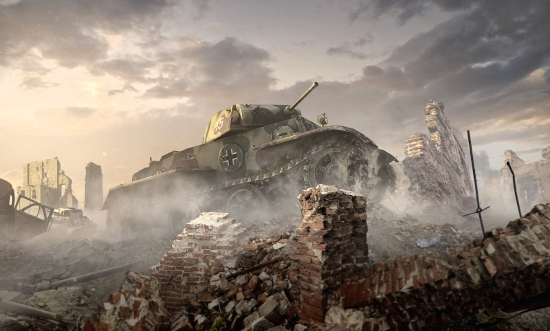 demolished, heavy, day, machinery, World of Tanks: Xbox 360 Edition, sun, outdoors, conflict, The sky, damaged, fighting, Trunk, no people, government