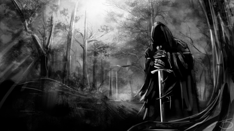 1080P, monochrome, The Lord of the Rings, Nazgûl, sword
