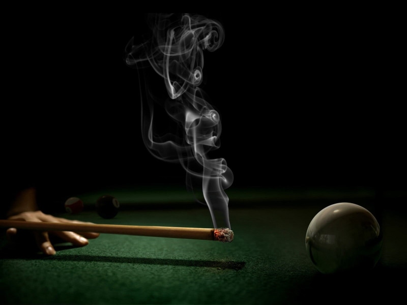 sphere, taking a shot - sport, 720P, leisure activity, digital composite, studio shot, activity, playing, black background, cue, adult, relaxation, corruption