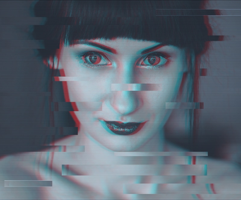 lifestyles, human face, internet, glitched, fail, indoors, corruption, failure, digital, distortion, looking at camera, photoshop, digital composite, computer