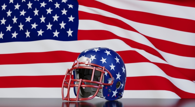 players, government, win, white color, helmet, field, sport, teamwork, football, league, clothing, shape, red, team, nature, striped, star shape, sports
