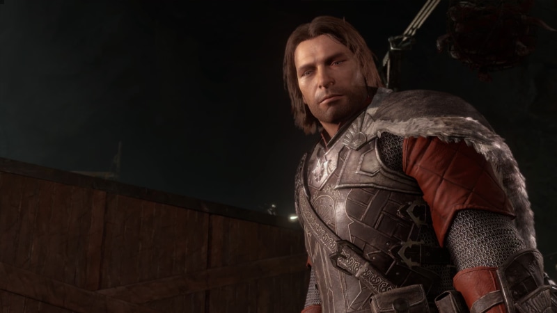 indoors, casual clothing, Middle-earth, 2K, front view, waist up, warm clothing, Middle-Earth: Shadow of War, three quarter length, one person, young men