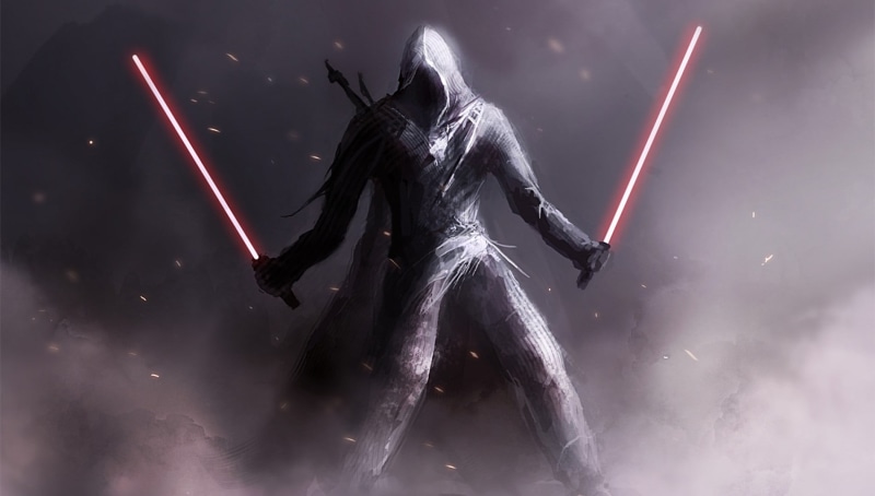 sky, arts culture and entertainment, Star Wars, outdoors, wars, artwork, dark, lightsaber, Sith, nature, one person, performance, long exposure, illuminated