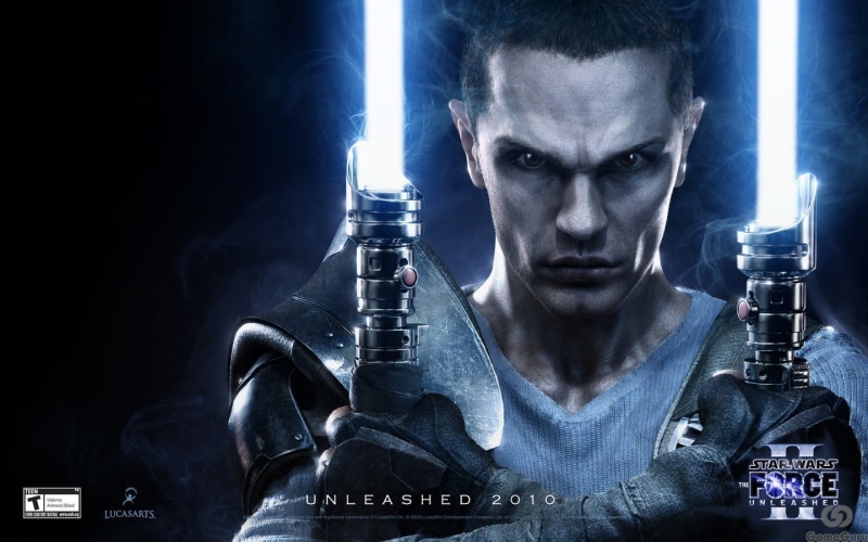 close-up, serious, portrait, adult, government, young adult, Star Wars:  The Force Unleashed II, black background, human body part, headshot, protective workwear