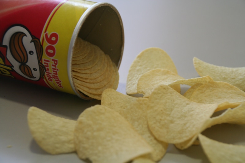 chips, close-up, food and drink, still life, large group of objects, can, food, luck, table, junk food, pringles, indoors, yellow, arts culture and entertainment