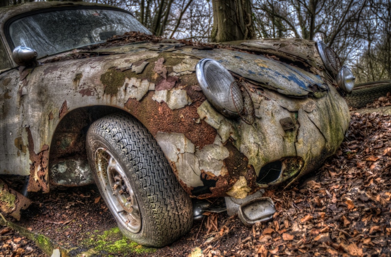 rusty, outdoors, decay, run-down, transportation, dirty, car, transport, old, nature, land vehicle, rotten, obsolete, abandoned, tree, aged, mode of transportation