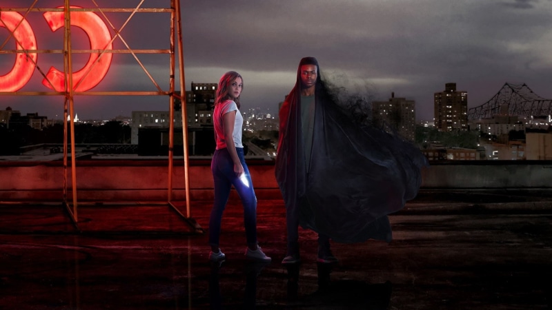 building exterior, digital composite, women, clothing, nature, 1080P, dusk, adult, red, standing, Marvel Comics, city, sunset, two people, people, Olivia Holt
