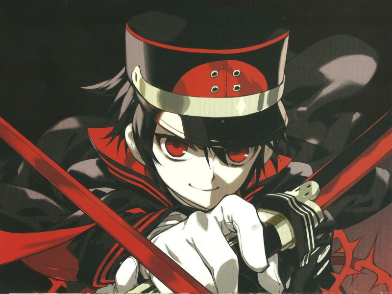 character, military uniform, still life, metal, Seraph of the End, close-up, anime, celebration, katana, creativity, no people, cloak, disguise, Yuuichirou Hyakuya