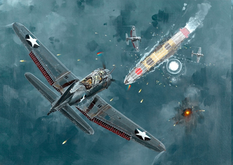 world war ii mcdonnell douglas dauntless dive bomber pacific military aircraft airplane military, 480P