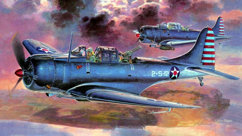 720P, world war ii mcdonnell douglas dauntless dive bomber pacific military aircraft