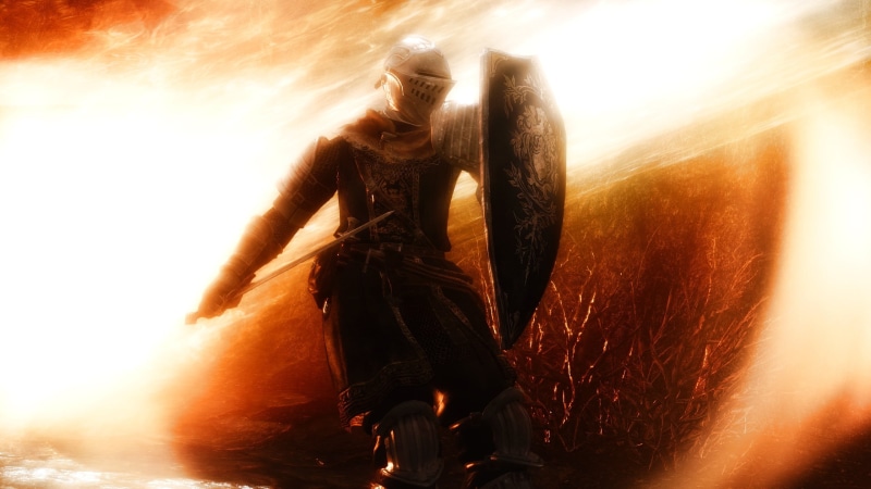 young adult, lifestyles, lens flare, nature, one person, outdoors, water, knight, skill, 2K, video games, blurred motion, sky, adult, day, holding, men