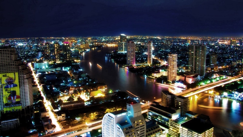 motion, illuminated, aerial, blue, urban Scene, top view, travel, twilight, lights city, traffic, luxury, street, river, 2K, business, tokyo Prefecture