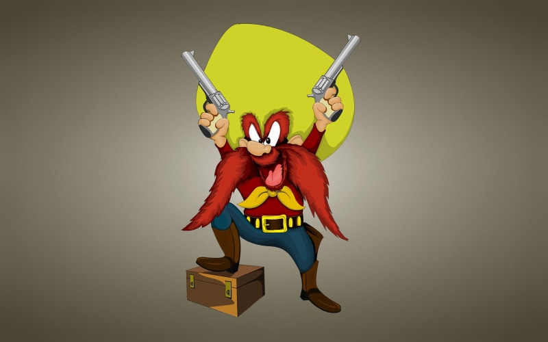 chest, Looney Tunes, tunes, Funny ringtones, Unmanaged Sam, cowboy, baleen, looney, hat, 1080P, Texas a bandit or a pirate with a long red mustache, box