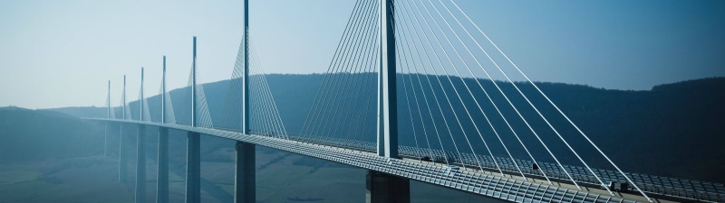 built Structure, famous Place, rope, concrete, engineering, connection, highway, no People, multiple display, modern, fog, civil Engineering, blue, travel destinations