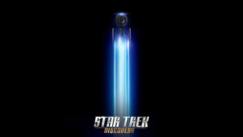 black, 4K, Star Trek, science fiction, TV, blue, star trek discovery