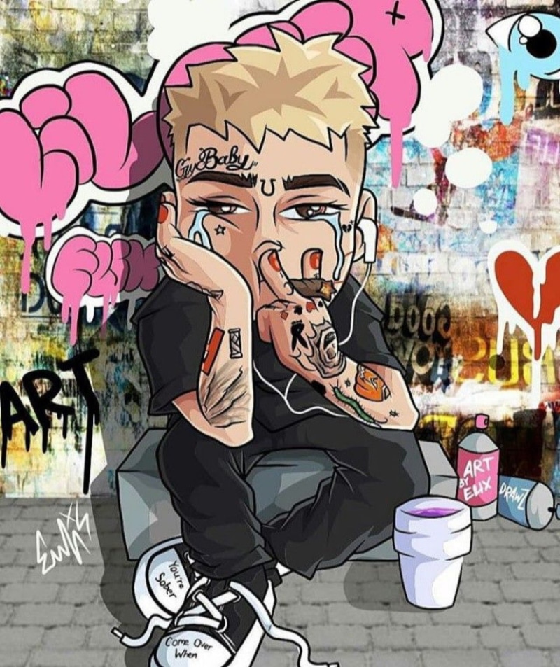 720P, lil peep, music, trippy