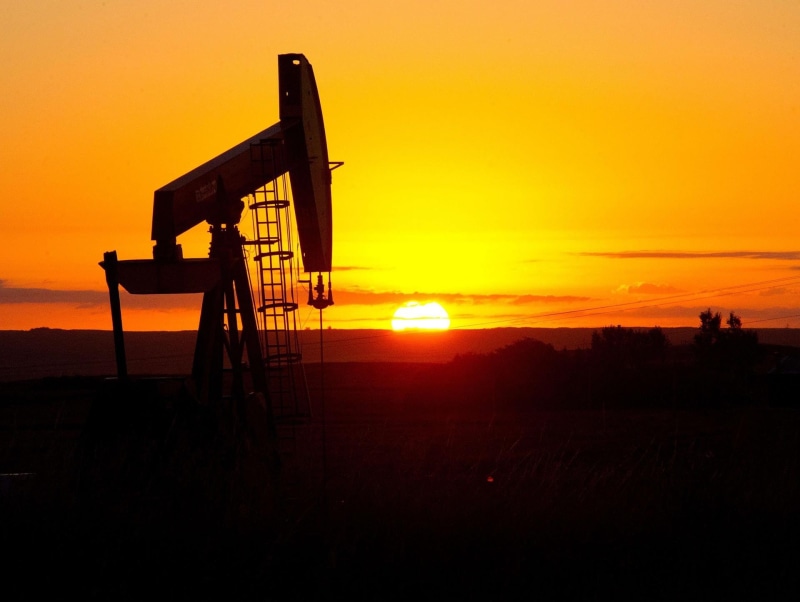 industrial equipment, scenics - nature, construction industry, oil well, nature, sunset, fuel and power generation, sunlight, beauty in nature, oil industry