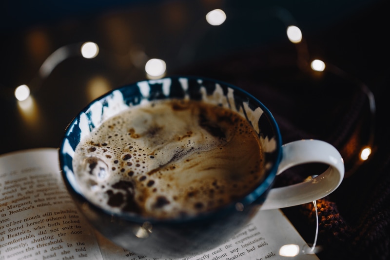 coffee - Drink, caffeine, latte, Fairy Lights, making, espresso, freshness, eating utensil, no people, lights, food and drink, indoors, heat - Temperature