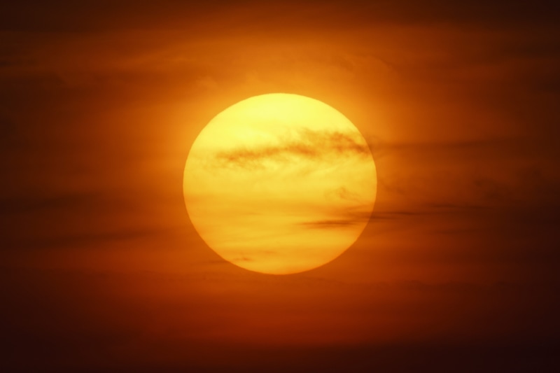 scenics - nature, tranquility, yellow, golden, beach, tranquil scene, evening, circle, space, orange color, sunset, background, night, beauty in nature