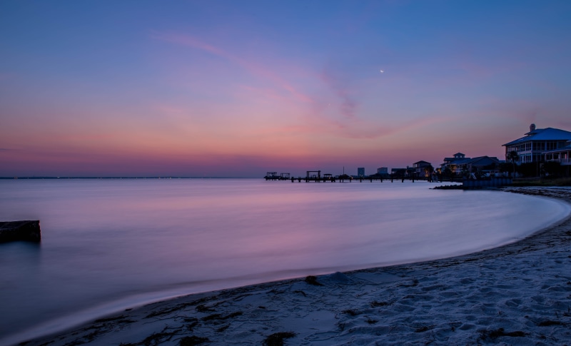coastline, 5K, water, outdoors, beach, pensacola, dusk, night, nature, sea, sunset, time, summer, seashore, vacations