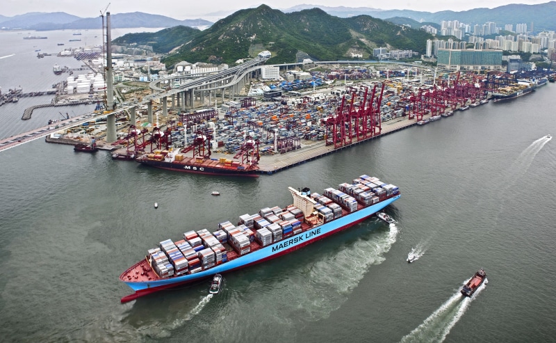 Busiri, Container, Top, Terminal, Maersk Line, Maersk, The ship, 2K, Line, Port, Boats, A container ship, Cargo