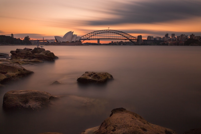 LE, dusk, Harbor Bridge, opera, NSW, evening, cityscape, house, near, shore, Australia, sydney, Sydney  New South Wales, sky, long exposure, harbor, bridge - Man Made Structure