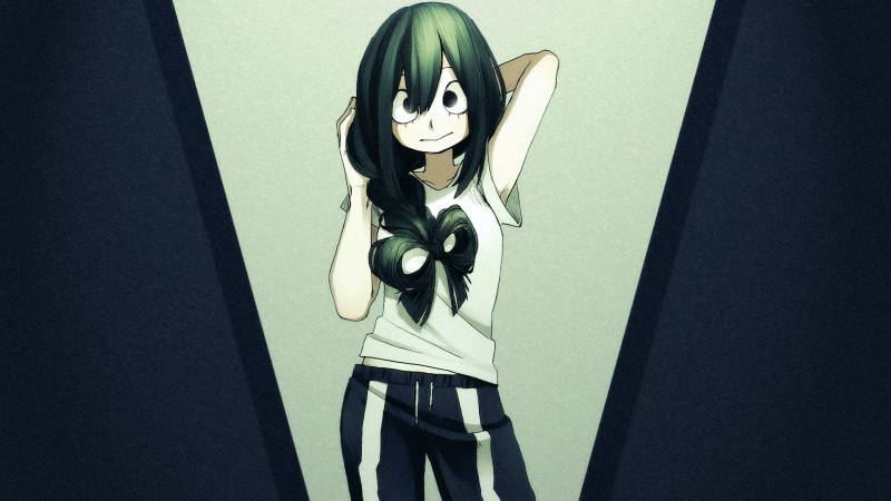 mask, hairstyle, obscured face, anime girls, leisure activity, Boku no Hero Academia, looking at camera, young women, wall - building feature, representation