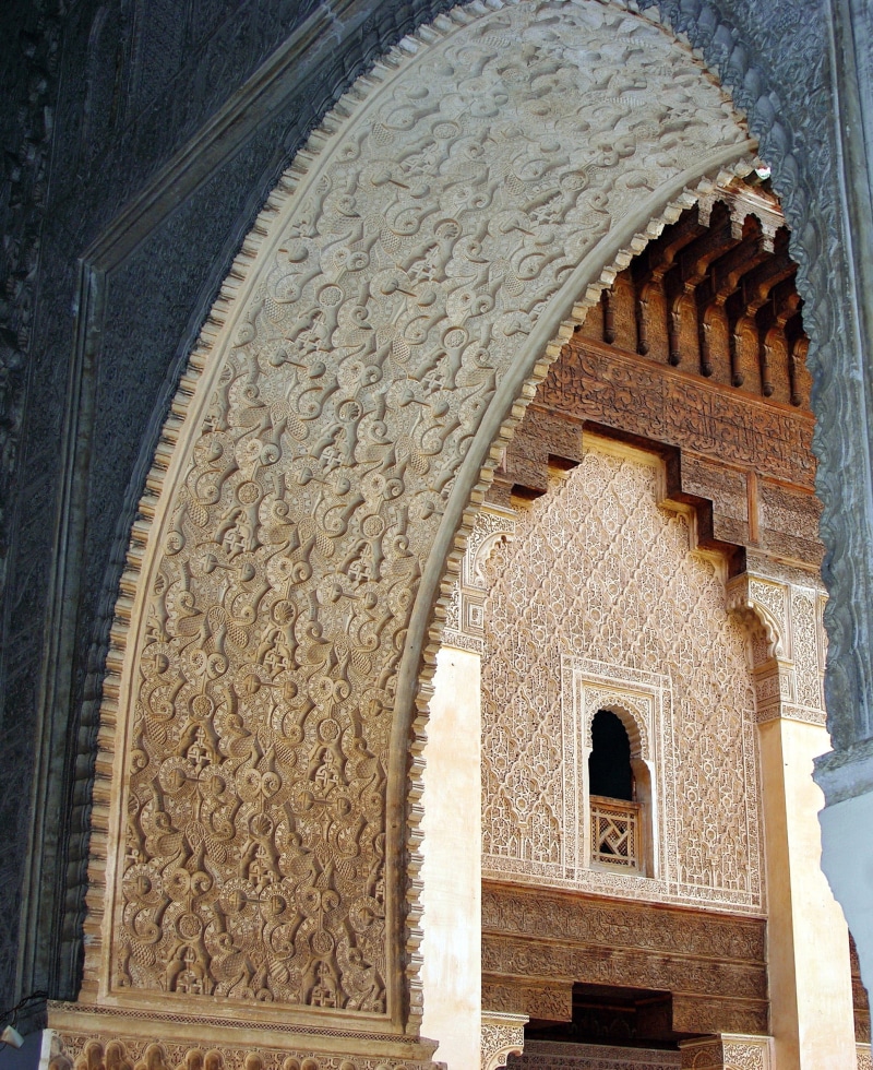 ornate, outdoors, belief, building exterior, place of worship, nature, built structure, craft, concrete, 1080P, no people, morocco, arc, religion, pattern