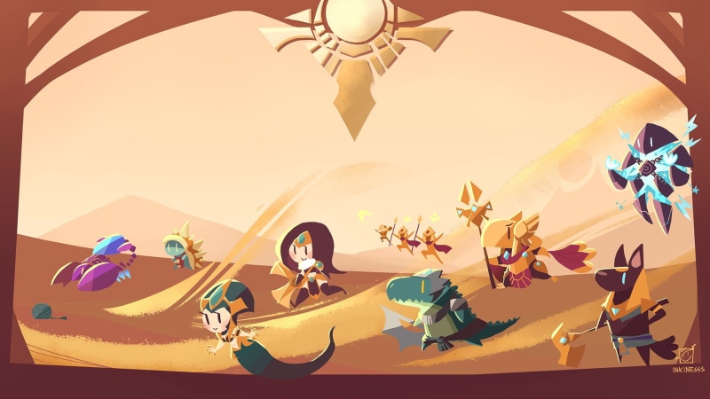 sun, Sivir (League Of Legends), Cassiopeia (League Of Legends), outdoors, multi colored, group of people, Rammus (League Of Legends), Azir (League Of Legends)