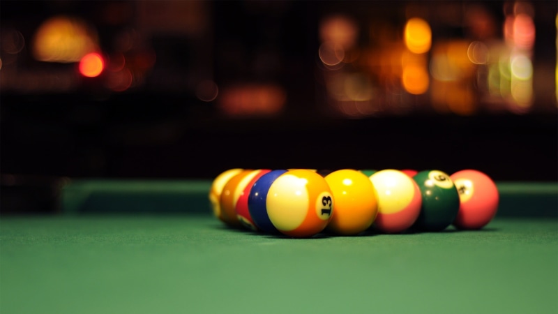 green Color, table, pool Hall, 2K, billiard, pool Ball, pool Table, number, ball, nightlife, no people, untitled, pool Cue, cue Ball, pool Game, depth of field