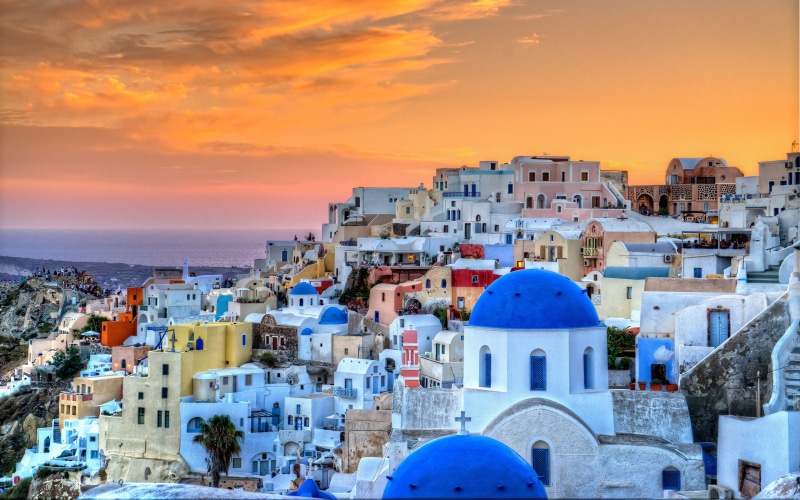 santorini, concrete, greece, hd, houses, 2K, buildings, color, assorted, cityscape