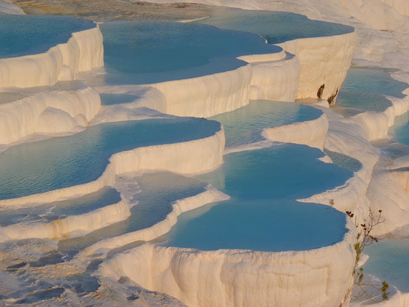 scenics - nature, Lime, land, eroded, lime sinter terrace, turkey, travel, calcium, Sinter, thermal springs, travel destinations, 4K, Pamukkale, climate