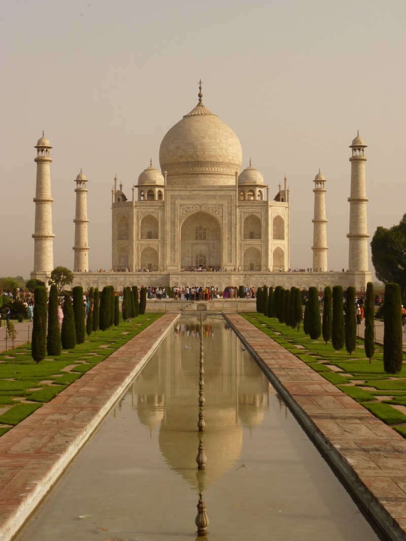 pond, grave mosque, mahal, indian Culture, islam, shah jahan, mughal Empire, taj Mahal, agra, building exterior, columnar, tomb, reflecting pool, built structure
