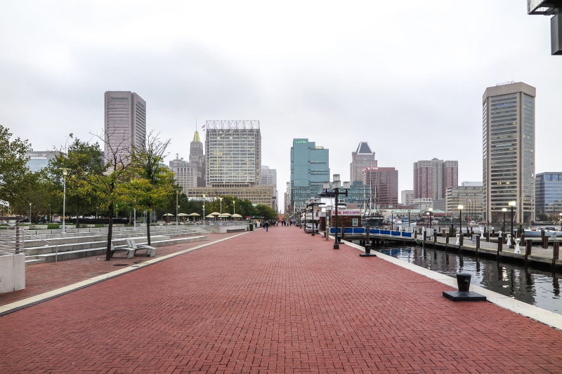 office building exterior, harbor, financial district, united, residential district, day, built structure, states, urban skyline, baltimore, modern, brick
