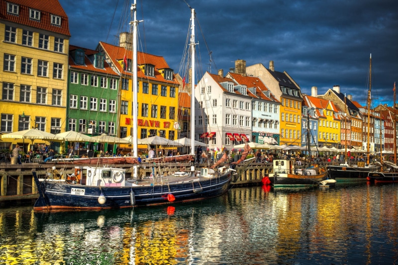 Buildings, Nyhavn, canal, new, ships, 1080P, harbour, Denmark, Copenhagen, New Harbour, waterfront