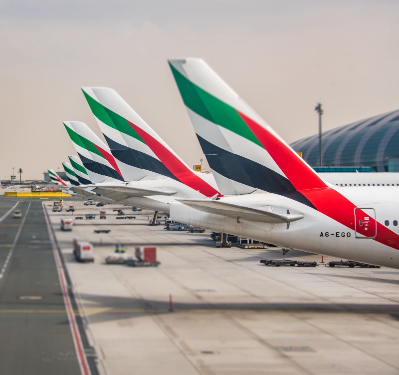 dubai international airport, aircraft, travel, airbus, a380, airplane, sky, tiltshift, architecture, nature, mode of transportation, wings, in a row, aircraft wing
