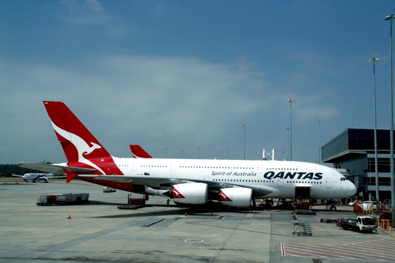 qantas, aerospace industry, flying, leaving, white, transportation, parked, airport runway, aircraft wing, mode of Transport, melbourne, charles ulm, passenger