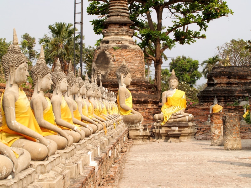 asia, the past, religion, representation, travel destinations, wat, oriental, famous, statue, Thailand, mount, mountain, place of worship, sky, buddhist