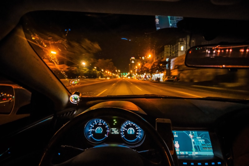 control panel, city, speedometer, road, street., car point of view, mode of transportation, wheel, transparent, 4K, car, windshield, dashboard, motor vehicle
