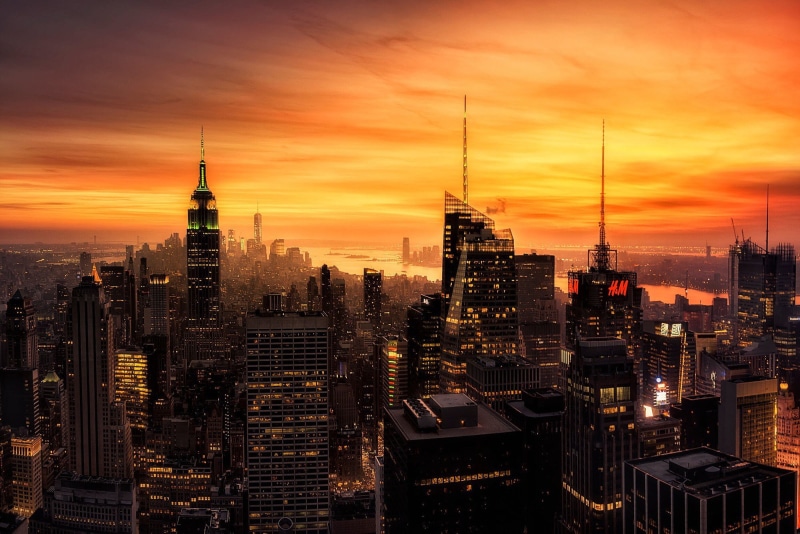 york, morning, evening, new, new York, city, USA, 1080P