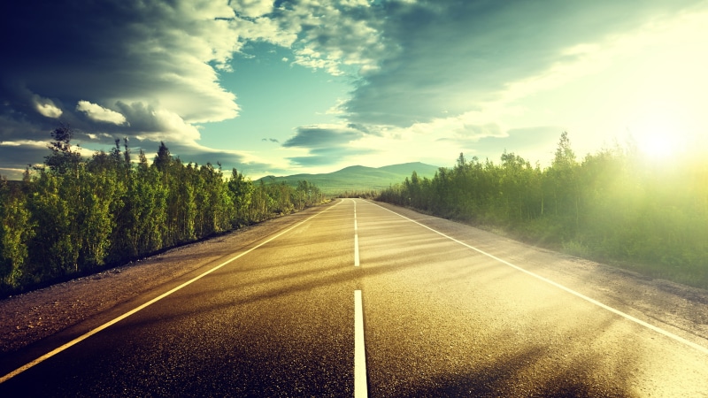 sunlight, road trip, horizon, travel, road, sunshine, happiness, 4K, cloud, sky, nature, highway, asphalt