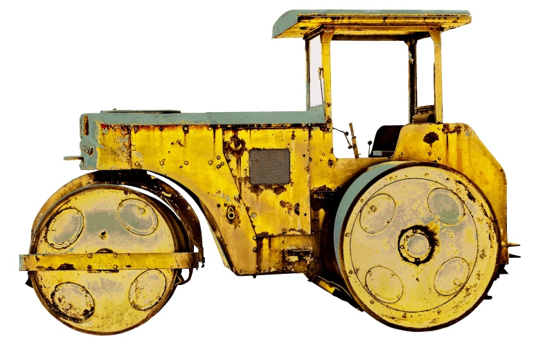 machine, military, grader, transportation, rolling machine, weapon, asphalt roller, work machine, cut out, government, beige, roll, armed forces, old, turned off