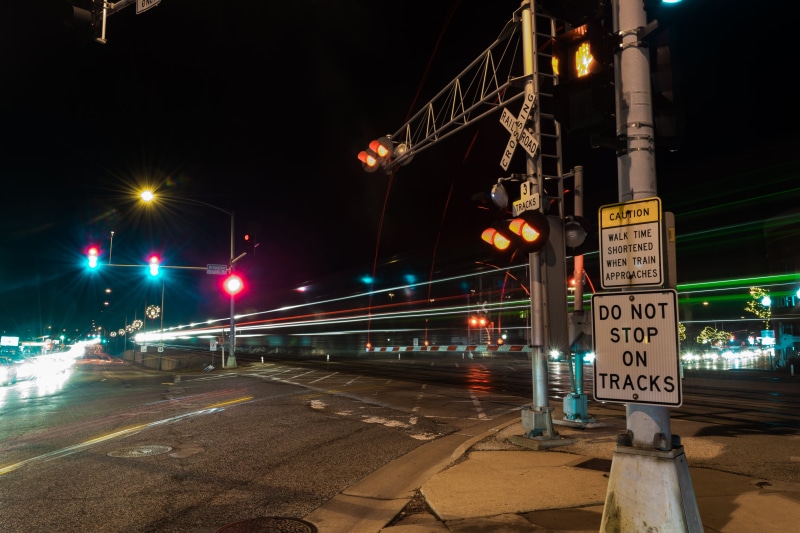 bridge - man made structure, pedestrian, text, urban, 5K, overpass, metropolis, lighting equipment, lighted, post, no people, light, construction crane